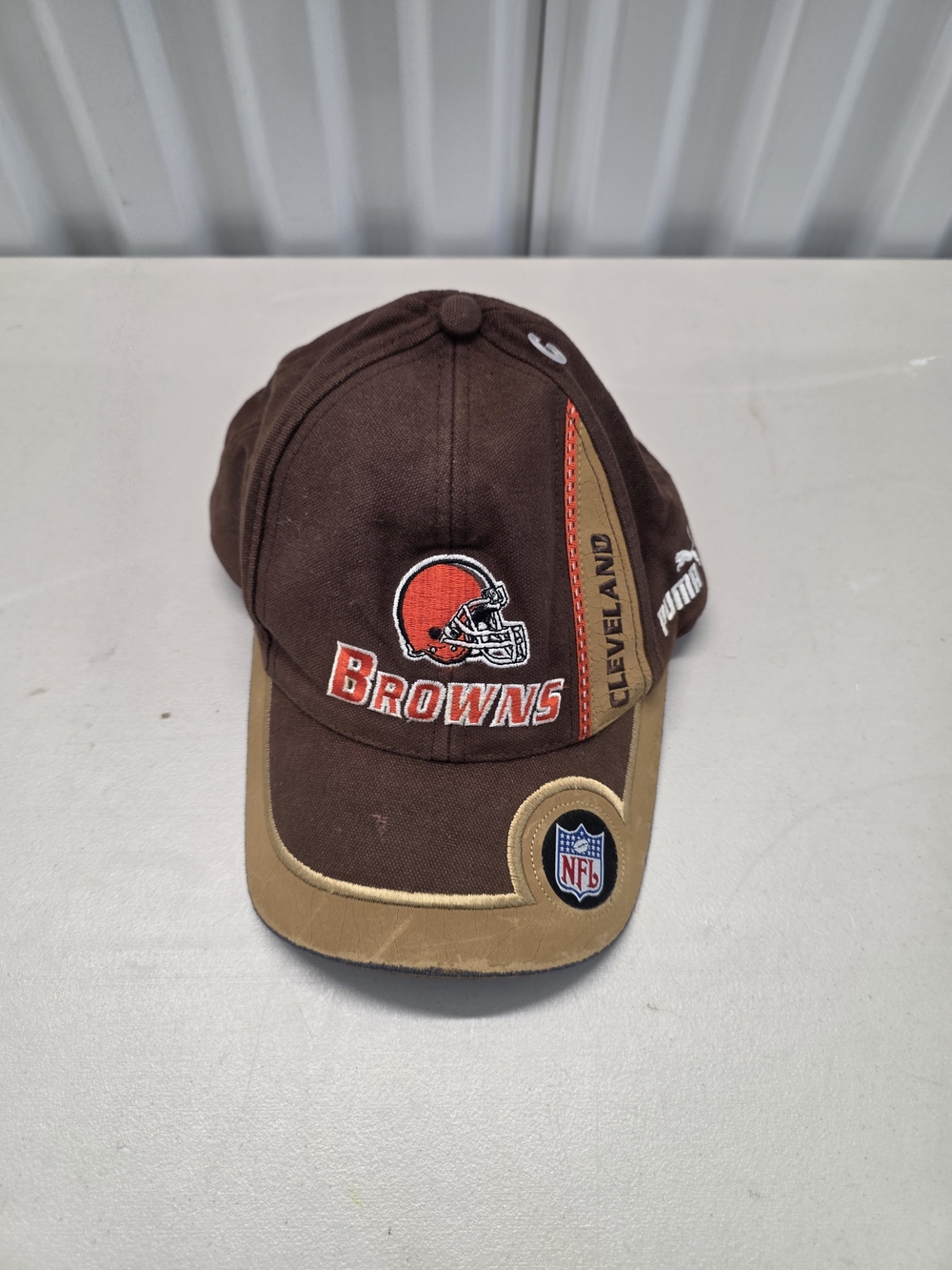 PUMA Cleveland Browns NFL Pro Line Authentic Brown Tan Orange Cap One Size